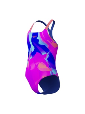 Speedo Digital Printed Powerback stelpu sundbolur